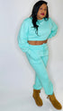 Not playing games - two piece crop jogger set